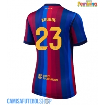 Camisa de time de futebol Barcelona Jules Kounde #23 Replicas 1º Equipamento Feminina 2026-27 Manga Curta